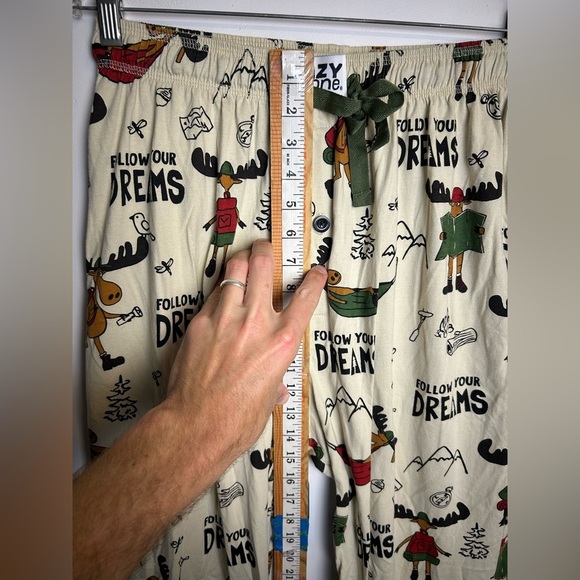 Lazy one Pajama Pants Drawstring Novelty Print Pull on elastic waist M Cotton - Picture 7 of 13